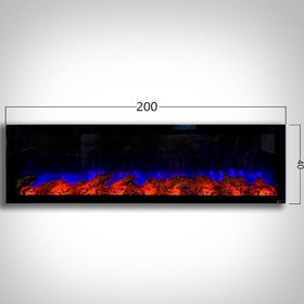 تصویر شومینه برقی سه رنگ بدون گرما ۲۰۰ 