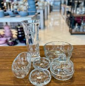 تصویر ست ۷ پارچه کریستال پاشا باغچه 