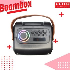 تصویر اسپیکر بلوتوث قابل حمل لیتو مدل Boom Box رنگ مشکی لیتو مدل Boom Box 1800 مشکی