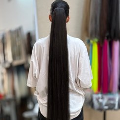 تصویر دم اسبی کشی قد یک متر مشکی طبیعی 