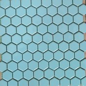 تصویر کاشی سرامیک استخری رنگ آبی کمرنگ، درجه یک، شیش ضلعی 