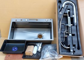 تصویر سینک آبشاری 5 کلید وارداتی سایز 75*45 