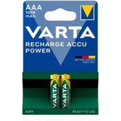 تصویر باتری نیم قلمی قابل شارژ وارتا Accu 1000 بسته 2 عددی ا Varta Accu AAA Accu 1000 2 in Pack Rechargable Battery Varta Accu AAA Accu 1000 2 in Pack Rechargable Battery