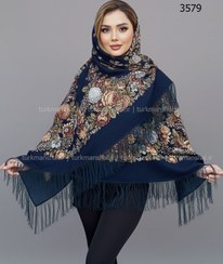 تصویر روسری ترکمنی پشمی اصیل 