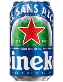 تصویر آبجو بدون الکل هینیکن (هنیکن-هنکن) هلندی قوطی فلزی Heineken Non Alcoholic 330ml 