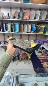 تصویر سینی مجلسی چوب و رزین 