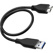 تصویر کابل هارد 3.0 USB به MICRO USB 3.0 BM طول 30 سانتی متر High Speed Cable A USB 3.0 to MICRO USB 3.0 BM Portable External Hard Drives