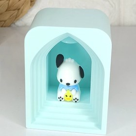 تصویر چراغ خواب کرومی و دوستان - آبی 