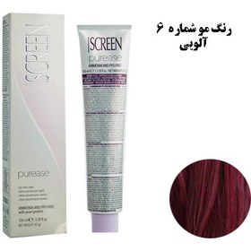 تصویر رنگ موی پیوریس اسکرین (بدون آمونياک و ppd)شماره 6Plum – آلویی 