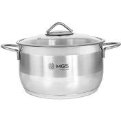 تصویر قابلمه تک استیل ام جی اس سایز 24 کد PS4112 mgs single steel pot size 24 code ps4112