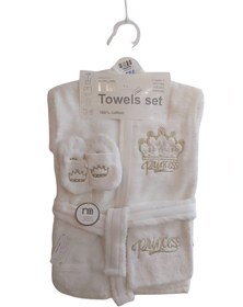 تصویر ست حوله طرح تاج مادرکر 