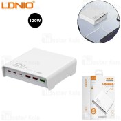 تصویر هاب شارژر ۶ پورت الدینیو مدل Q605 توان ۱۲۰ وات 