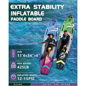 تصویر پدل برد بادی ای ساپ E-SUP مدل Aurora Borealis 