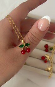 تصویر گردنبند ظریف استیل گیلاس 