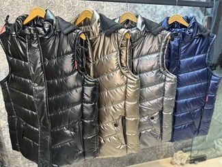 تصویر پافر مردانه رنگ اعلا نقره ای مایل به دودی کیفیت اعلا - نقره ای مایل به دودی / XXL46 