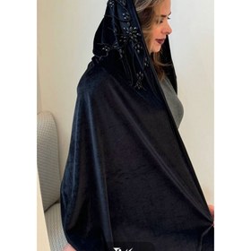 تصویر شال مخمل کار شده 