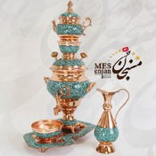 تصویر سرویس سماور فیروز کوب مسی 