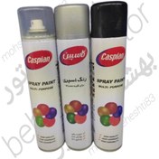تصویر اسپری رنگ کاسپین در انواع رنگ - سیاه 