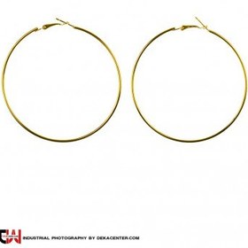 تصویر گوشواره حلقه ای طلایی ساده کد M23 