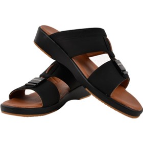 تصویر صندل عربی مردانه مشکی برند egoss Mens Arabic Sandals Black