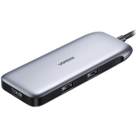 تصویر هاب 6 پورت Type C به 2.0 USB با پورت HDMI و DisplayPort و Mini DisplayPort با قابلیت PD یوگرین 80865 CM384 