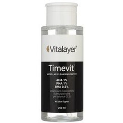 تصویر میسلار واتر ویتالیر مدل تایم ویت مناسب برای انواع پوست Timevit Micellar Cleansing Water