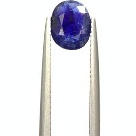 تصویر نگین یاقوت کبود اصل آفریقا تراش اوال سایز 9*7 