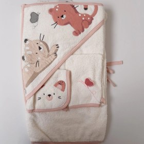 تصویر حوله ۵ تکه پاپو طرح lion 