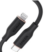 تصویر کابل شارژ تایپ سی به لایتنینگ انکر مدل A8663 طول 1.8 متر ا Anker 641 USB-C to Lightning Cable (Flow, Silicone) Anker 641 USB-C to Lightning Cable (Flow, Silicone)