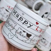 تصویر ماگ سرامیکی طرح پیشی کیوت 