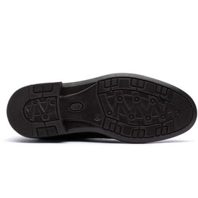 تصویر کفش چرم مجلسی مردانه کارا مدل دالبر زیره تزریق آستر صنعتی - عسلی / 40 