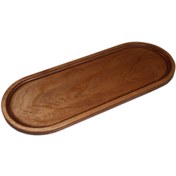 تصویر سینی سرو چوبی طرح بیضی بزرگ کد 05 