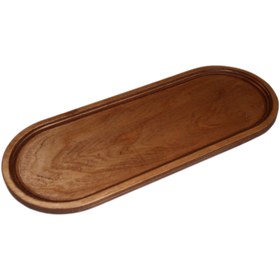 تصویر سینی سرو چوبی طرح بیضی بزرگ کد 05 