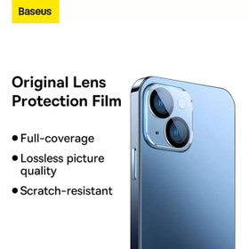 تصویر محافظ لنز دوربین آیفون 14 و 14 پلاس بیسوس (پک دو عددی) Baseus 14/14 Plus Lens Film Protector SGQK000702 