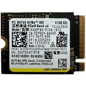 تصویر اس اس دی اینترنال وسترن دیجیتال M.2 2242 NVMe مدل SN740 ظرفیت 512 گیگابایت Samsung PM9B1 256GB M.2 2242 NVMe Gen4 Internal SSD