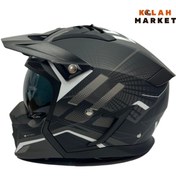 تصویر کلاه کاسکت راپیدو مدل 890 فک جدا شو رنگ مشکی طوسی 