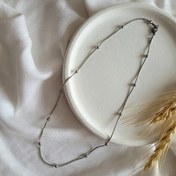 تصویر ست جواهرات توپی استیل کد ۲۱۹ 