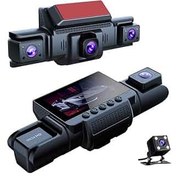 تصویر دوربین خودرو دو لنز ضبط جلو و داخل کابین کیفیت Full HD 