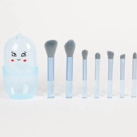 تصویر براش 7 تیکه میکاپ مدل جوجه باکس دار - صورتی 