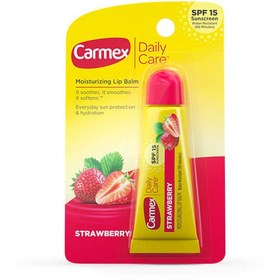 تصویر بالم لب کارمکس Strawberry Carmex Daily Care Moisturizing Lip Balm. Strawberry – 10gr