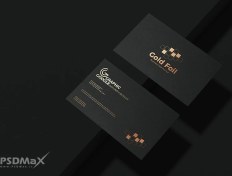 تصویر موکاپ کارت ویزیت با تم مشکی 