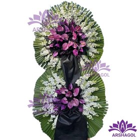 تصویر تاج گل تسلیت دو طبقه کد a2002 