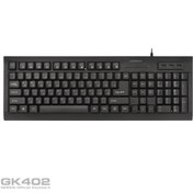 تصویر کیبورد گرین مدل GK402 با حروف فارسی با سیم 