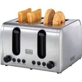 تصویر توستر نان بلک اند دکر مدل ET444 BLACK+DECKER 4-Slice Toaster