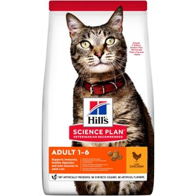 تصویر غذا خشک هیلز گربه بالغ طعم مرغ Hill's Science Plan Adult Cat Food with Chicken