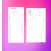 تصویر الگو آماده شلوار بگ و نیم بگ فری سایز 50_54 