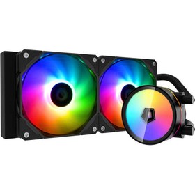 تصویر خنک کننده مایع پردازنده آی دی کولینگ مدل Zoomflow 240 XT Black ID Cooling Zoomflow 240 XT Black RGB CPU Liquid Cooler