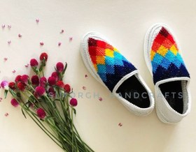 تصویر گیوه کد 01- طرح لوزی رنگی 