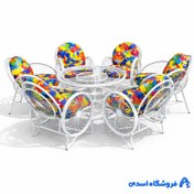 تصویر میز و صندلی باغی گلبرگ 