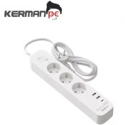 تصویر چندراهی برق هادرون مدل P343 مجهز به شارژر 30 وات 